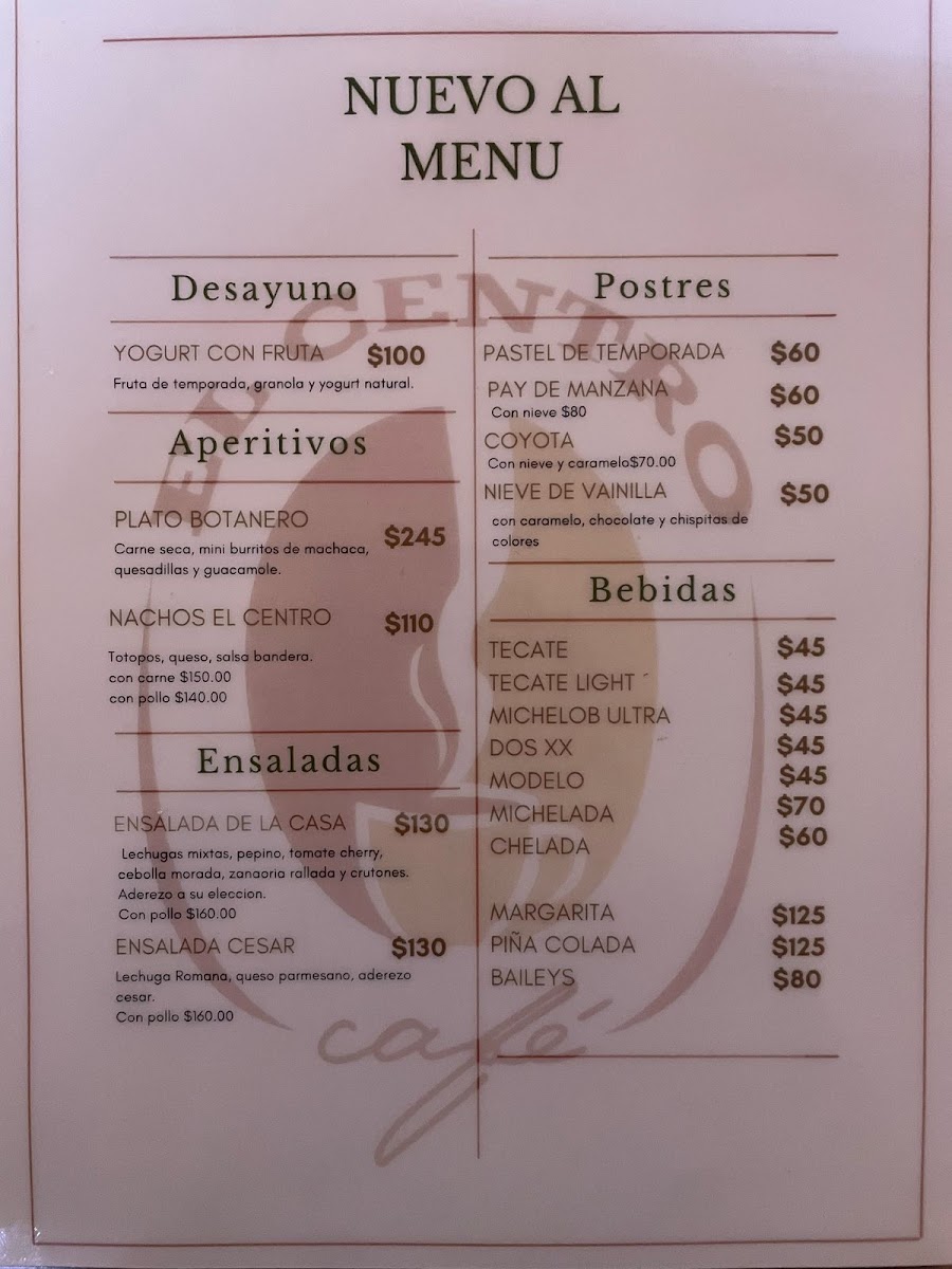El centro cafe Menu - Image 6
